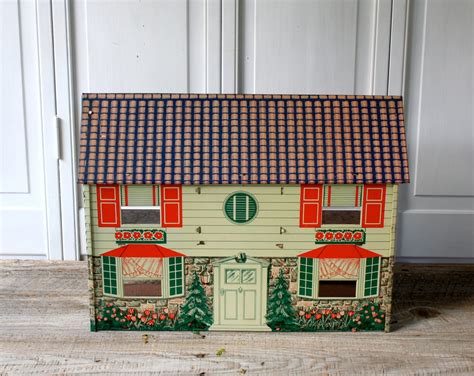 antique metal dolls house|old metal doll houses 1960s.